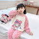 舟喜女童睡衣秋冬法蘭絨保暖家居服套裝女寶寶卡通庫洛米睡衣兩件套裝 L093粉色美樂(lè )蒂 110cm