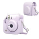 彩友樂(lè )富士mini12相機包保護套拍立得保護殼 instax mini 12相機包收納包數碼包攝影包單肩包背包 鳶尾紫 含水晶殼