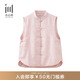 水云間·SHUI YUN JIAN女裝 立領(lǐng)優(yōu)雅國風(fēng)新中式盤扣馬甲外套2025夏季新款 粉色 M