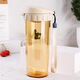 特百惠（Tupperware）茶韻隨心水杯子500ml塑料大容量夏季學(xué)生防漏便攜運動(dòng)茶杯 奶茶棕500ml