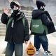 茨語(yǔ)男童冬裝外套2026新款兒童洋氣三合一服男孩三防加厚保暖上衣 加棉三合一黑色【有內膽】S6610 140