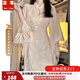 蕓蕁裙子女夏季2025新款高端精致新中式連衣裙女夏外搭罩衫旗袍改良年 杏色-兩件套[提花+雙層] 2XL 建議125-135斤