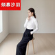 傾慕汐羽打底衫女內搭半高領(lǐng)長(cháng)袖上衣修身T恤 云朵白 均碼