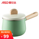 愛(ài)仕達（ASD） 洛歌沙搪瓷鍋奶鍋 單柄14cm寶寶嬰兒輔食煮粥煮面熱奶小鍋 一人食迷你琺瑯湯鍋 NF14A1WG-G 薄荷綠 燃氣專(zhuān)用