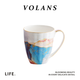 VOLANS·Hurley·杯具歐式INS陶瓷馬克杯咖啡杯高顏值 | 賀利 千鶴紅巖線(xiàn)金馬克杯 【線(xiàn)金把手
