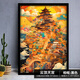 BURJUMAN拼圖10000片帶邊框大型國風(fēng)拼圖2000片帶相框可掛墻地獄級高難度 巨幅1米長(cháng)配黑色相框]云頂天宮