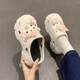 福虹辰2025新款厚底洞洞鞋女ins潮外爆款防滑百搭包頭沙灘護士涼拖HD TT厚底4CM洞洞鞋-白色(KT貓) 40-41 適合39-40
