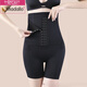 莫代爾高腰美體無(wú)縫塑身塑形收腹褲束腰束腹雙層收肚收脂提臀平角內褲女 黑色 2XL XL(115-145)斤