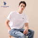 U.S. POLO ASSN.T恤男夏季涼感短袖圓領(lǐng)白色小t恤打底衫上衣男裝父親節(jié) 白色 XL