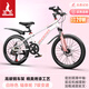 鳳凰官方旗艦店兒童自行車(chē)男女變速青少年學(xué)生山地車(chē)碟剎賽車(chē) 星際 粉白【變速】輻條輪 22寸【適合130-170cm】