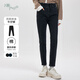 片斷牛仔褲女冬季新款美式復古vibe顯瘦小個(gè)子百搭直筒長(cháng)褲潮 深灰 160/68A/M