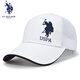 U.S.POLO ASSN.保羅帽子春夏秋硬頂棒球帽男士透氣網(wǎng)眼遮陽(yáng)高爾夫帽女戶外防曬帽 白色 可調(diào)節(jié)(54至60cm)
