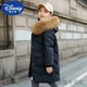迪士尼（Disney）女童棉服羽絨冬季25新款新款中長(cháng)款中大童韓版加厚洋氣保暖女孩外 黑色 收藏優(yōu)先發(fā)貨加絨加厚款 150