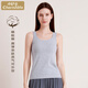 小護士女士背心純棉透氣女式無(wú)袖吊帶背心打底衫 麻灰 XL(175) 