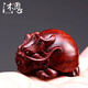 沐恩印度小葉紫檀手把件小擺件高油密老料雕刻 神獸龍龜60x40x38mm