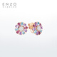 ENZO 舞裙系列 18K金多彩寶石鉆石耳釘女 EZV2177  生日禮物 18K金多彩寶石鉆石耳釘