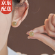 伊黛兒方形和田玉耳釘新款銀養(yǎng)耳洞耳環(huán)復(fù)古法式耳飾女小眾耳釘生日禮物 和田玉耳釘女E3038