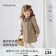 babylove嬰幼兒連衣裙秋季純棉法式復(fù)古長(zhǎng)袖裙子女寶寶刺繡時(shí)尚公主裙 栗殼褐 73 cm