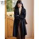 她享極簡(jiǎn)靜奢風(fēng)冬日穿搭中長(cháng)款毛呢外套女雙面呢毛呢大衣 T144G1004