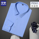 羅蒙（ROMON）襯衫男商務(wù)長(cháng)袖純色翻領(lǐng)正裝免燙抗皺桑蠶絲襯衣職業(yè)白襯衣 【桑蠶絲】P9561天藍色 40(130-145斤)