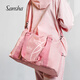 三沙芭蕾舞蹈包單肩尼龍防水斜挎包現代舞收納包手提健身 粉色 
