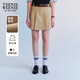 Teenie Weenie小熊女裝簡(jiǎn)約夏季休閑褲裙褲百褶學(xué)院風(fēng)時(shí)髦褲子女 卡其色 S (160)