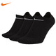 耐克（NIKE）男襪三雙裝 船襪休閑襪 運(yùn)動(dòng)襪 籃球襪 黑襪 SX7678-010-L