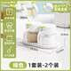 茶花（CHAHUA）茶花玻璃調(diào)料盒調(diào)料罐調(diào)料組合鹽罐調(diào)味罐調(diào)味料罐子調(diào)味瓶密封 【綠色2個(gè)裝】玻璃調(diào)味罐帶勺