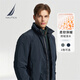 諾帝卡（NAUTICA）【單件直降】秋冬新款防輕濺水立領(lǐng)隱藏帽厚外套棉服男JO4307 藏青4NV L