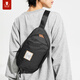 MYD挎包男胸包情侶同款斜挎包運動(dòng)休閑騎行郵差包腰包女 黑米