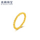 兆亮足金麻花戒指女時(shí)尚硬金工藝黃金戒指素金指環(huán)送女友生日禮物 0.4-0.5克 12圈號
