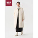 無(wú)印良品（MUJI）女式 可水洗 復(fù)合立領(lǐng)大衣 風(fēng)衣外套BDE90C4A 米白色 M 