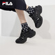 斐樂（FILA）魚刺3代老爹鞋女鞋春新款休閑鞋厚底增高鞋運動鞋 黑-BK 37.5