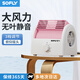 舒飛桌面小風扇辦公室臺式風扇電風扇 渦輪靜音宿舍床頭家用無葉風扇【公主粉】升級三檔直插