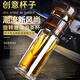 宜加美（YIJIAMEI）雙層玻璃杯高硼硅玻璃茶水分離泡茶杯商務(wù)隨手杯便攜水杯子 824-500ml送杯套0只