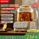 APIXINTL日本恒溫養生壺0膠水全玻璃 電陶爐辦公室全自動(dòng)煮茶壺1.6L容量24h預約多功能燒水壺 帶茶漏+燉盅