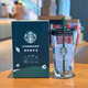 星巴克玻璃杯子新款沁紫色氣泡女生大容量夏季喝水杯吸管茶杯ins風(fēng) 隨享桌面玻璃杯~塑料軟吸管450ml
