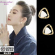 寶曼丹 BORMENDAM貓眼石幾何三角形耳釘女高級感輕奢小眾氣質時尚百搭耳環(huán)寶石耳飾 耳針款