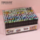 法卡勒（FINECOLOUR）軟頭馬克筆套裝酒精油性雙頭學(xué)生動(dòng)漫服裝藝考考研 三代新色系240色透明筆盒美術(shù)寫(xiě)生