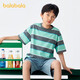 巴拉巴拉童裝打底衫兒童短袖t恤男童中大童小童夏裝潮流條紋208224117117
