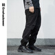 ENSHADOWER隱蔽者打褶結構設計束腳工裝褲男寬松廓形休閑褲長(cháng)褲子 黑色 L
