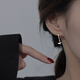森汽925銀耳環(huán)蝴蝶耳釘女小眾設(shè)計(jì)耳飾品輕奢高級(jí)感氣質(zhì)素圈耳圈耳墜 E3254蝴蝶耳環(huán)一對(duì)【925銀】