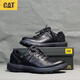 卡特（CAT）低幫男鞋卡特頭層牛皮休閑鞋男透氣防滑耐磨戶(hù)外工裝鞋 黑色 41