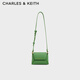 CHARLES&KEITH復古迷你單肩包斜挎包女零錢(qián)包包女包女士生日禮物CK6-60781906 Green綠色 XS