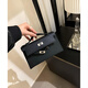 Calculat&Keen（CALCULAT&KEEN）CK小眾感紫色手提凱莉包包女式2025新款通勤單肩斜CK女包 黑色