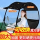 明佳匠電動(dòng)車雨棚擋風(fēng)棚兩輪電瓶車遮雨棚摩托車防雨罩遮陽可拆卸防雨棚 【黑色羽毛】拉鏈開窗+后置口袋 防風(fēng)防雨丨可開窗丨黑膠遮陽