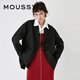 moussy 早春新品氣質(zhì)日雜風后背不規(guī)則西裝外套028HSZ30-0461 020黑色 均碼