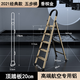 KOLL LINK德國KOLLLINK梯子家用折疊伸縮人字梯室內多功能鋁合金五步小樓梯 加厚版香檳金五步梯滿(mǎn)足3.2米高
