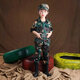 RPNK夏款上新的兒童迷彩套裝幼兒園小孩解放兒童軍訓服衣服 獵人(短袖上衣+褲子+帽子+腰帶) 120 男女同款