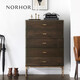 NORHOR正版英國Square Roots原裝進(jìn)口/北歐表情YUZU橡木實(shí)木五斗柜立柜G 0.8m 現貨 組裝